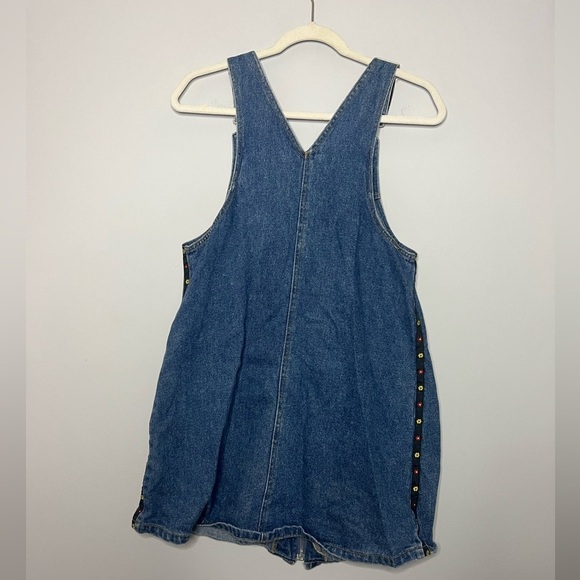 Tweety Looney Tunes Denim Mini Dress Overalls Embroidered 16 (XS/Small) - Picture 7 of 10
